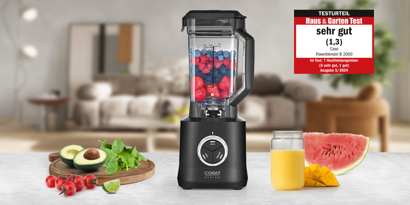 Heinrich's HPM 8160 Powerblender - 2L - 2000W - Zwart/RVS | BLENDER