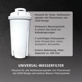 Replacement Water Filter (Set of 6) for CASO Turbo Hot Water Dispenser