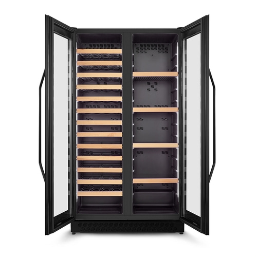 WineChef Duo 122 Black Design wine cooler with Compressor Technology
