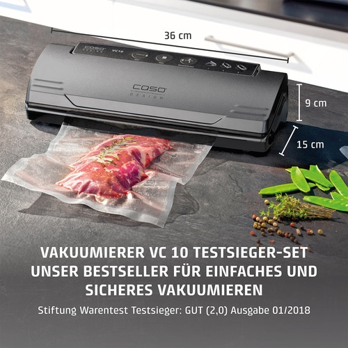 VC 10 Testsieger Set + SV 400 Set aus Vakuumierer und Sous Vide Stick