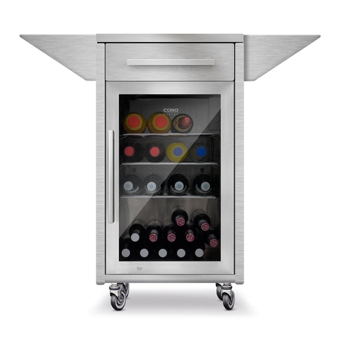 Counter & Cool - R Edelstahl-Rollwagen mit Seitenablagen, Schublade und Barbecue Cooler