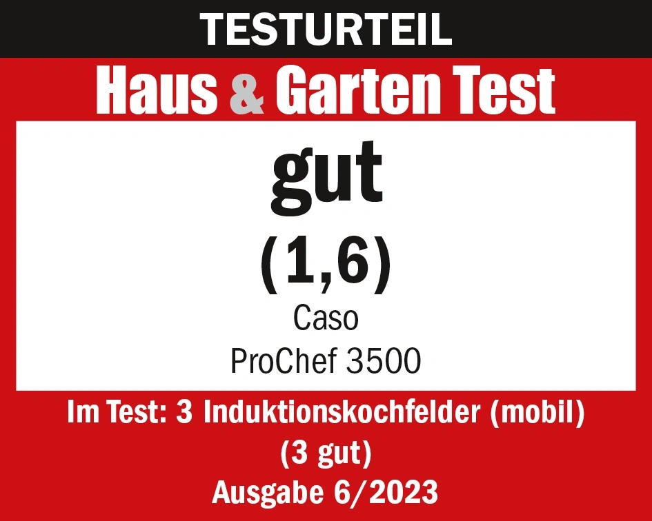 Test result Haus & Garten Test, good (1.6), Caso ProChef 3500, issue 6/2023