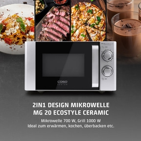 MG 20 Ecostyle Ceramic Mikrowelle + Grill, Sieger Preis/Leistung