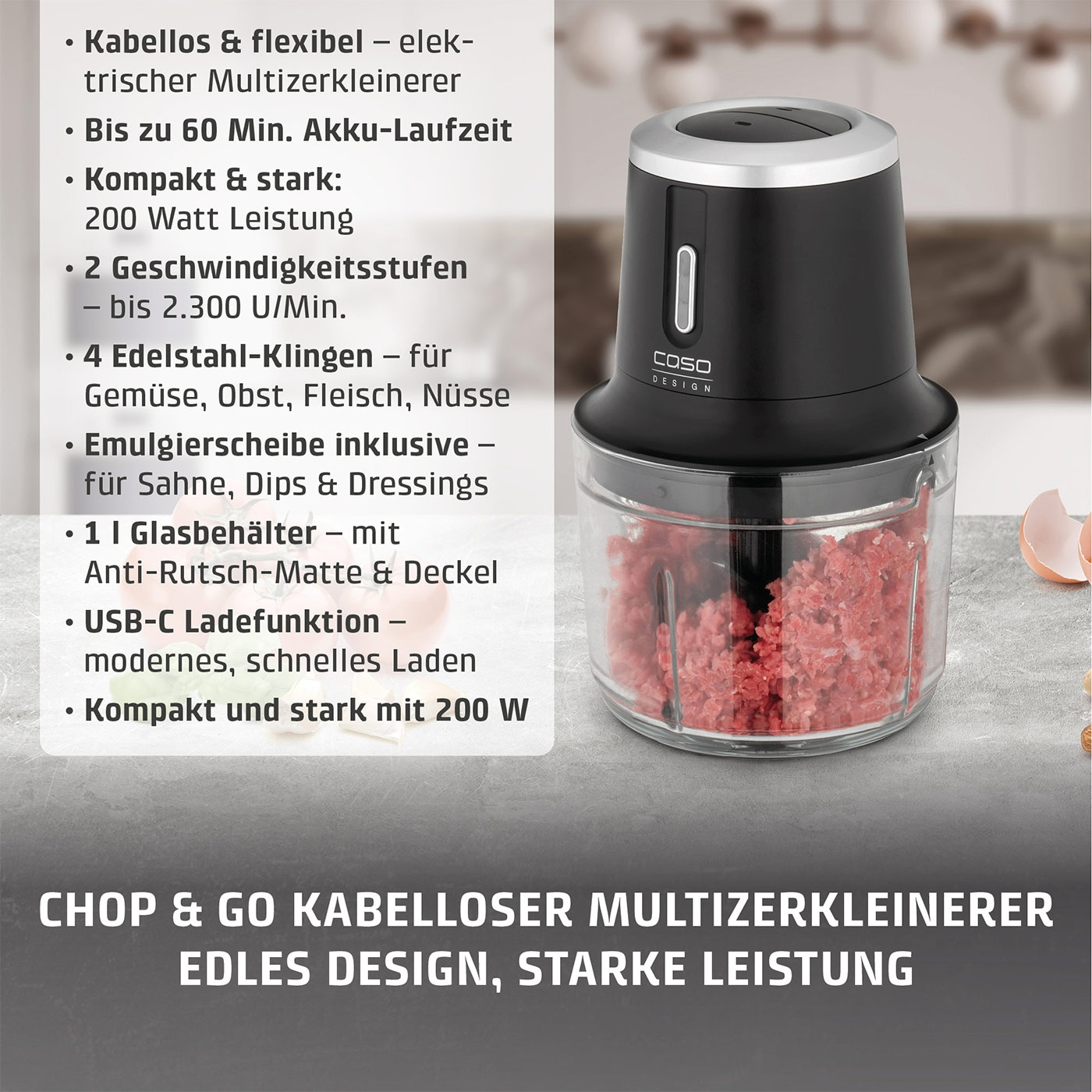 Chop & Go Elektrischer Zerkleinerer