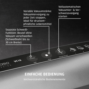 VC 10 Testsieger Set + SV 400 Set aus Vakuumierer und Sous Vide Stick