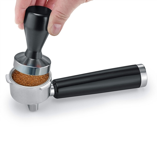 EspressoGourmet & Grind Design Siebträgermaschine mit Mahlwerk