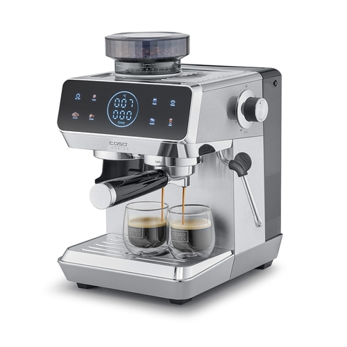 EspressoGourmet & Grind Design Siebträgermaschine mit Mahlwerk