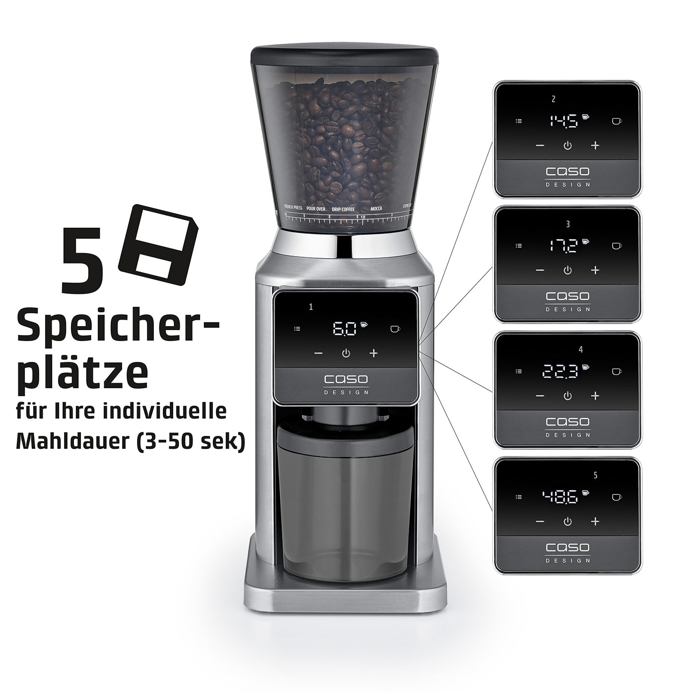 BaristaChef Inox Pro Design Coffee Grinder