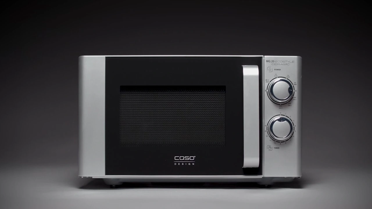 Microwave, silver, Caso Design, MG 20, Ecostyle, ceramic, kitchen appliance, modern design