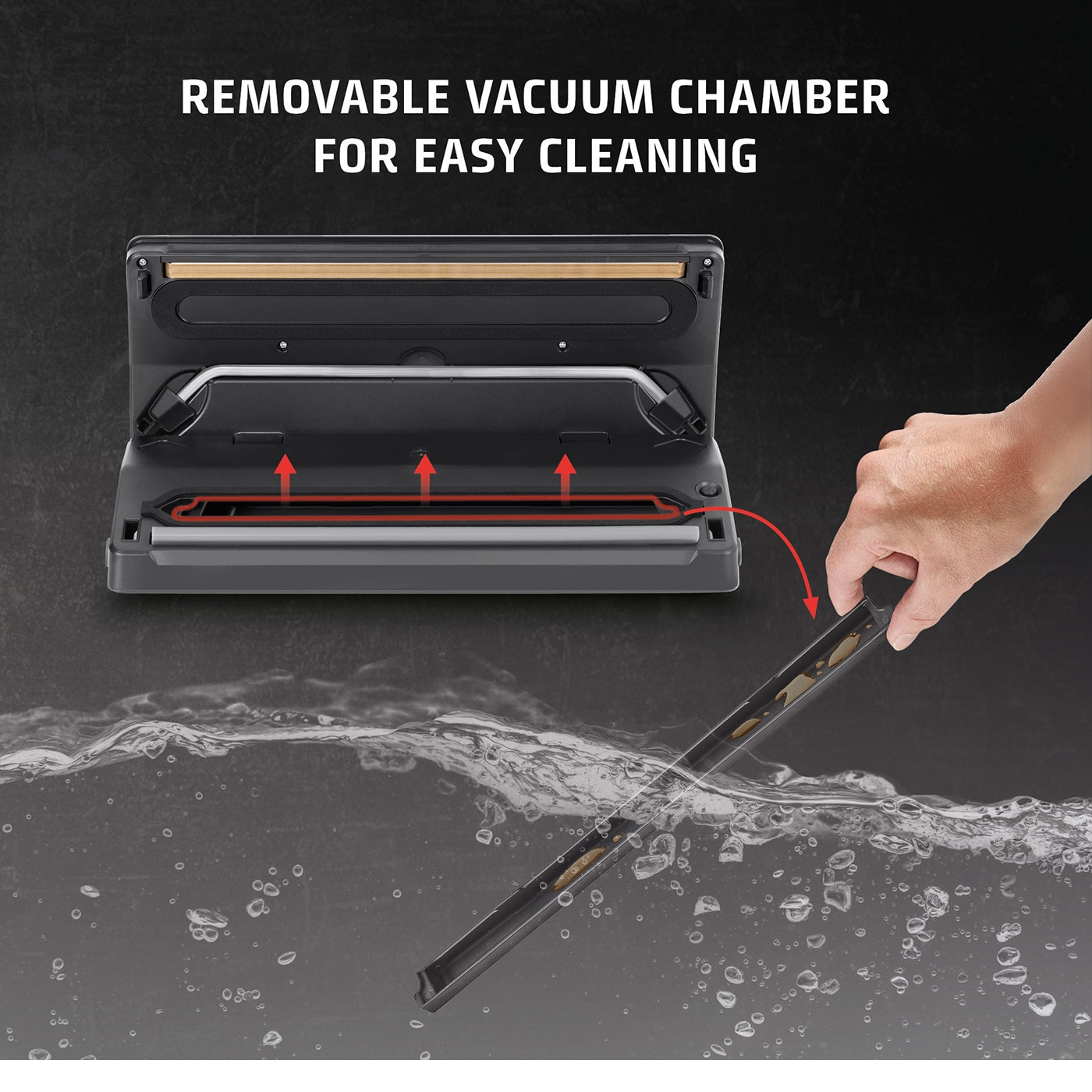 Vacuum chamber, cleaning, water, hand, device, easy, removable, clean, product, technology