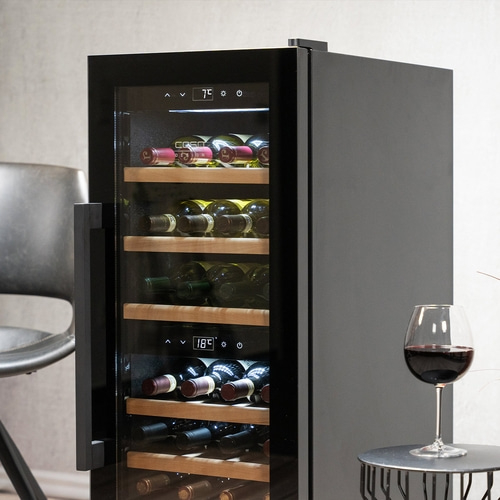 WineExclusive 38 Smart Design wine cooler, for up to 38 bottles, 2 temperature zones