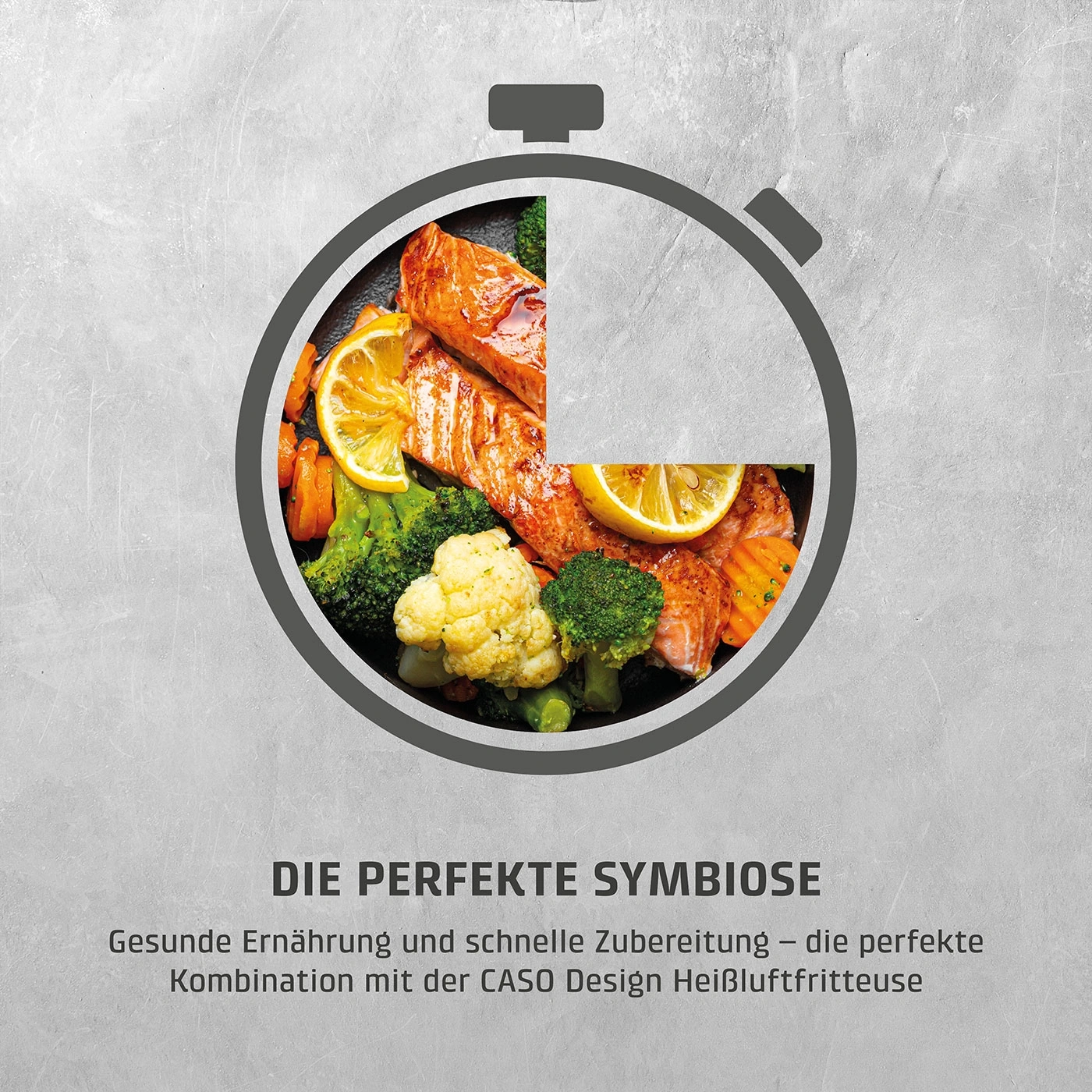 Healthy food in a clock. The perfect symbiosis with the air fryer.