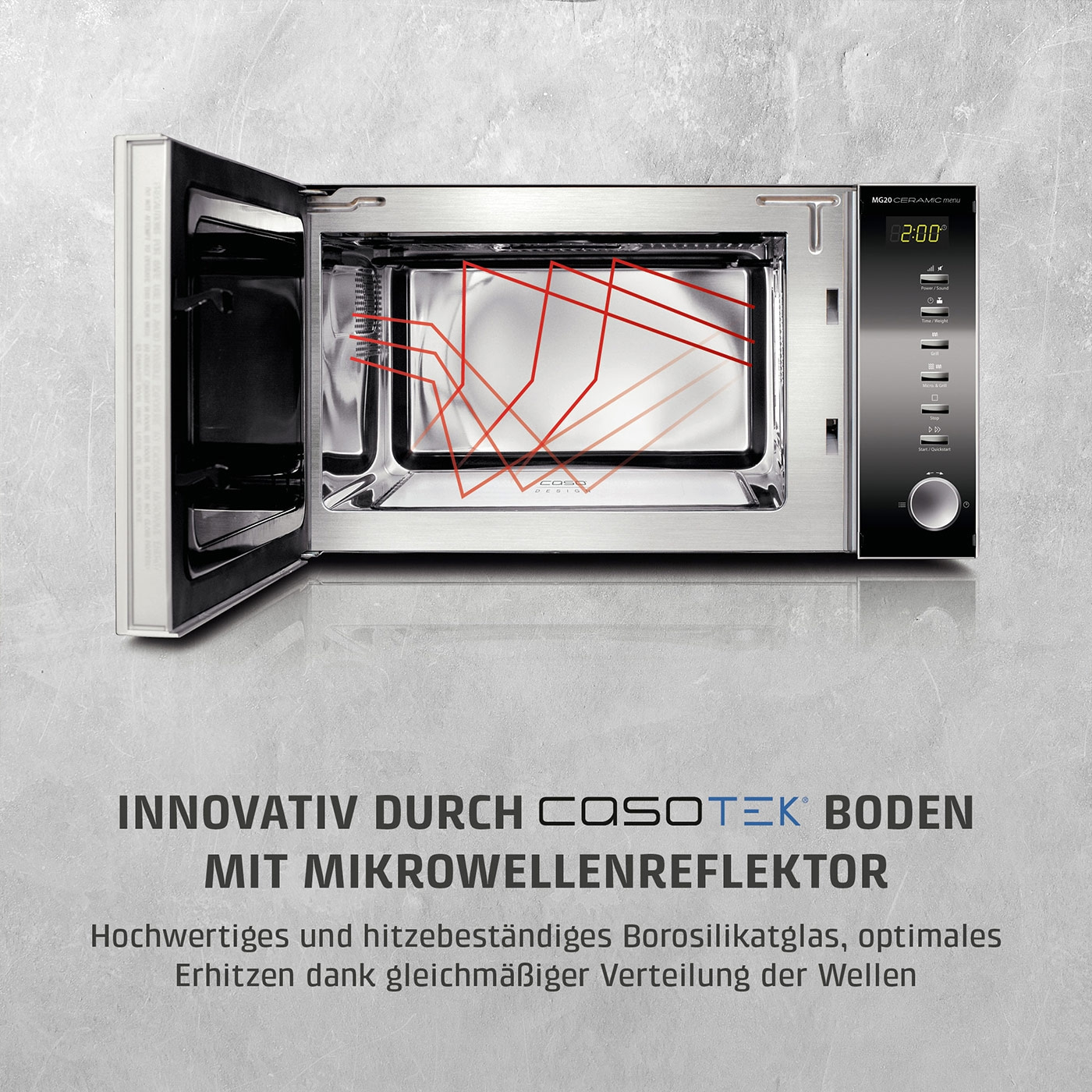 MG 20 Ceramic menu Mikrowelle + Grill