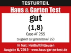 Testurteil Haus & Garten Test gut (1,8) Caso AF 255 Heißluftfritteusen Ausgabe 6/2019