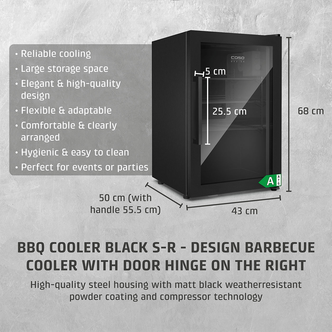 BBQ Cooler Black S-R Beverage cooler small