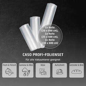 Professional foil set for vacuuming + sous vide cooking for your vacuum sealer