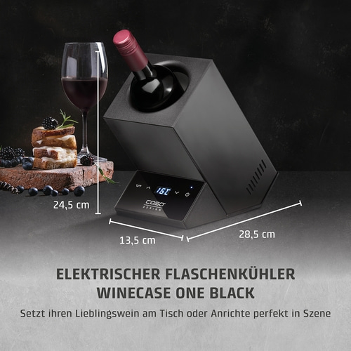 WineCase One Black Design Weinkühler für eine Flasche