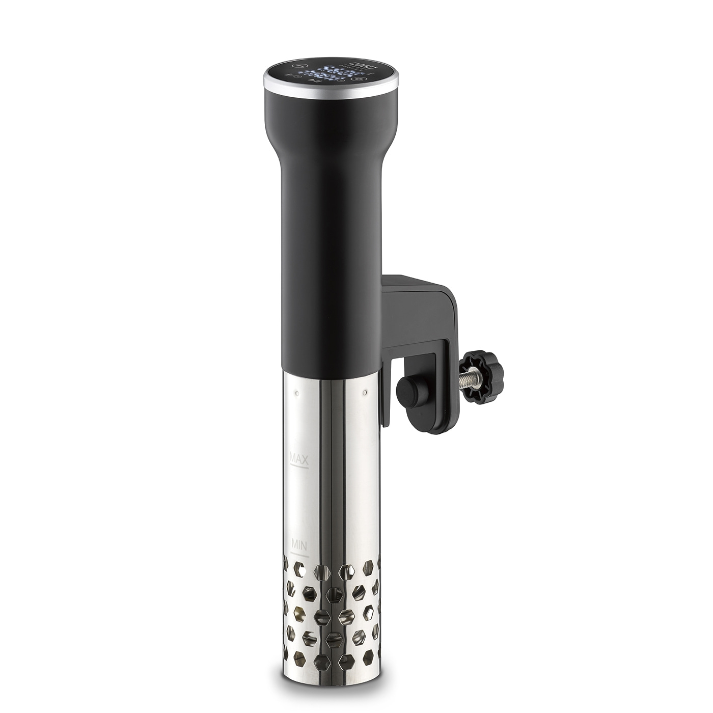 Sous-Vide-Garer, schwarz und silber, mit digitaler Anzeige und Klemme