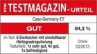 Testmagazin-Urteil für Caso Germany E7: Bewertung GUT mit 84,3%.