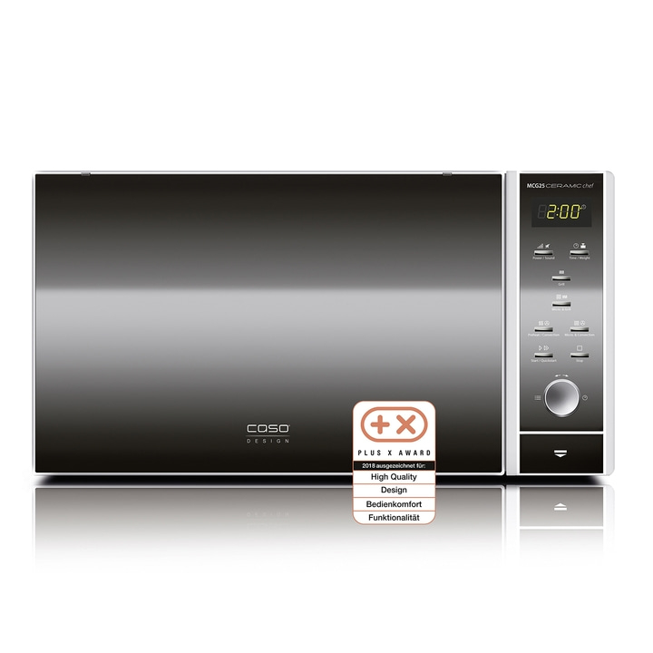 Mikrowelle mit Plus X Award, COSO Design, MCG25 CERAMIC chef, Bedienkomfort, Funktionalität.