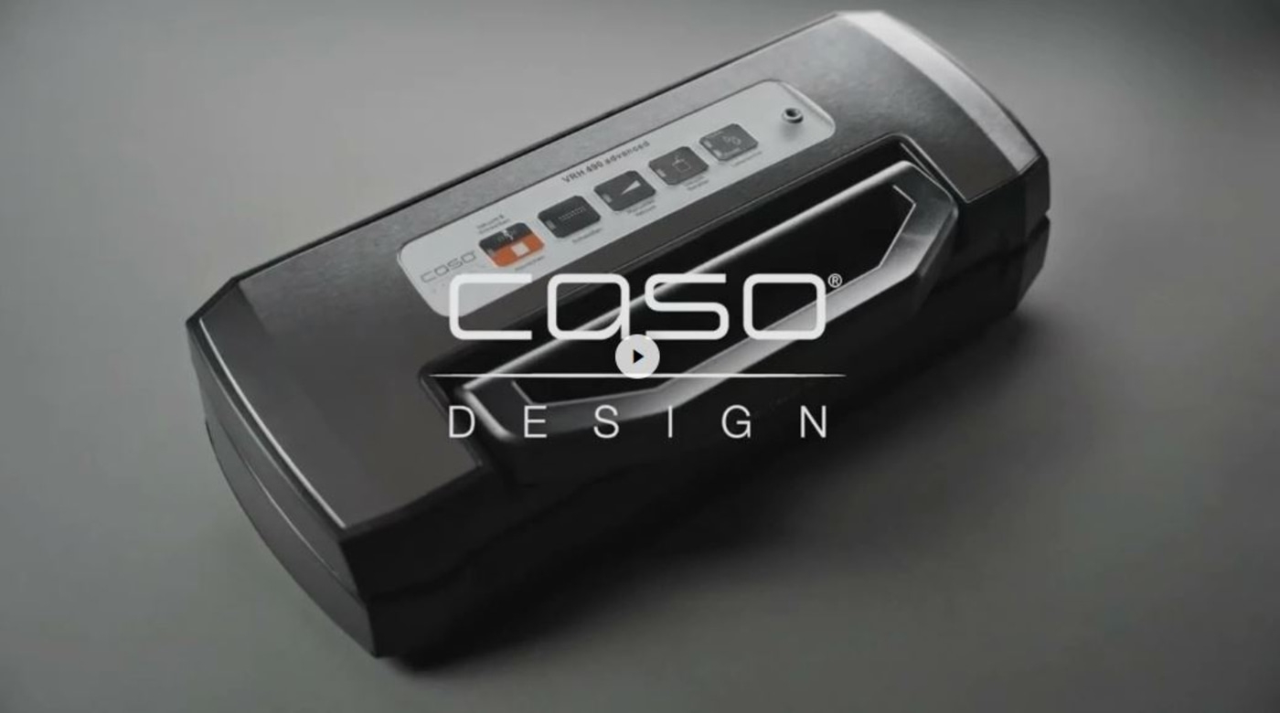 Caso Design vacuum sealer VRH 490 advanced, black, control panel, logo