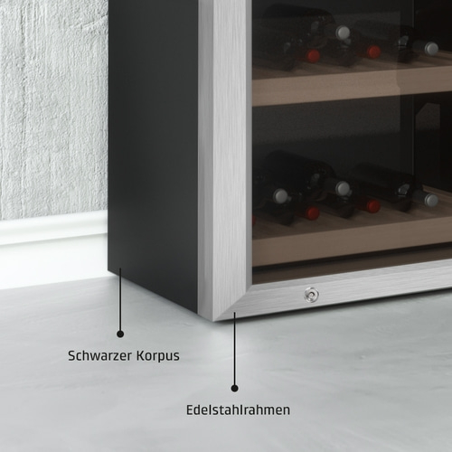 WineComfort 1800 Smart Design wine cooler, for up to 180 bottles, 2 temperature zones