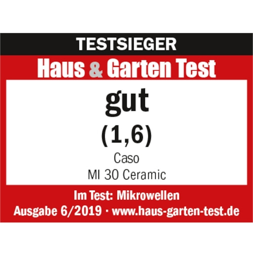 MI 30 Ceramic Inverter Mikrowelle mit Boden aus Borosilikatglas, Testsieger