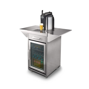 TapBeer & Cool Barbecue Cooler with stainless steel trolley ans beer dispenser