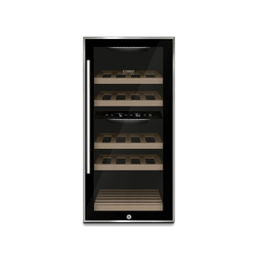 WineComfort 24 black Design Weinkühlschrank, für bis zu 24 Flaschen, 2 Temperaturzonen