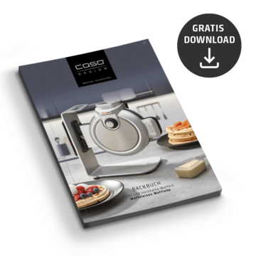 Caso waffle iron cookbook with free download icon