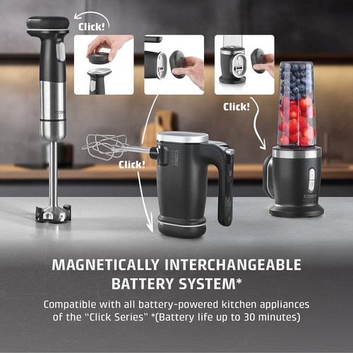 Kitchen appliances with magnetic change system, Click series, up to 30 minutes battery life.