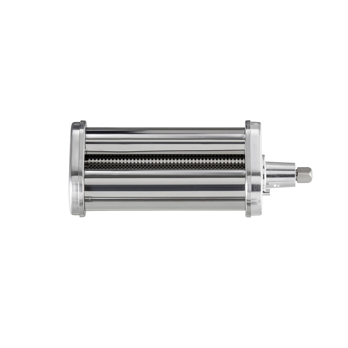 Pasta machine, stainless steel, kitchen appliance, for making pasta, close-up, isolated