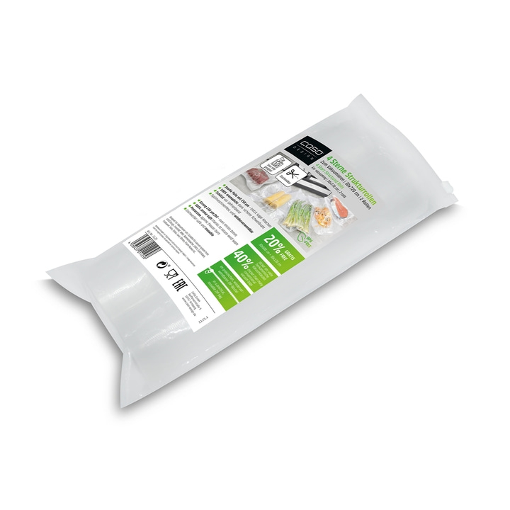 Caso Vakuumierrollen, 4 Sterne, 30x720cm, 2 Rollen, BPA-frei, wiederverwendbar, stark