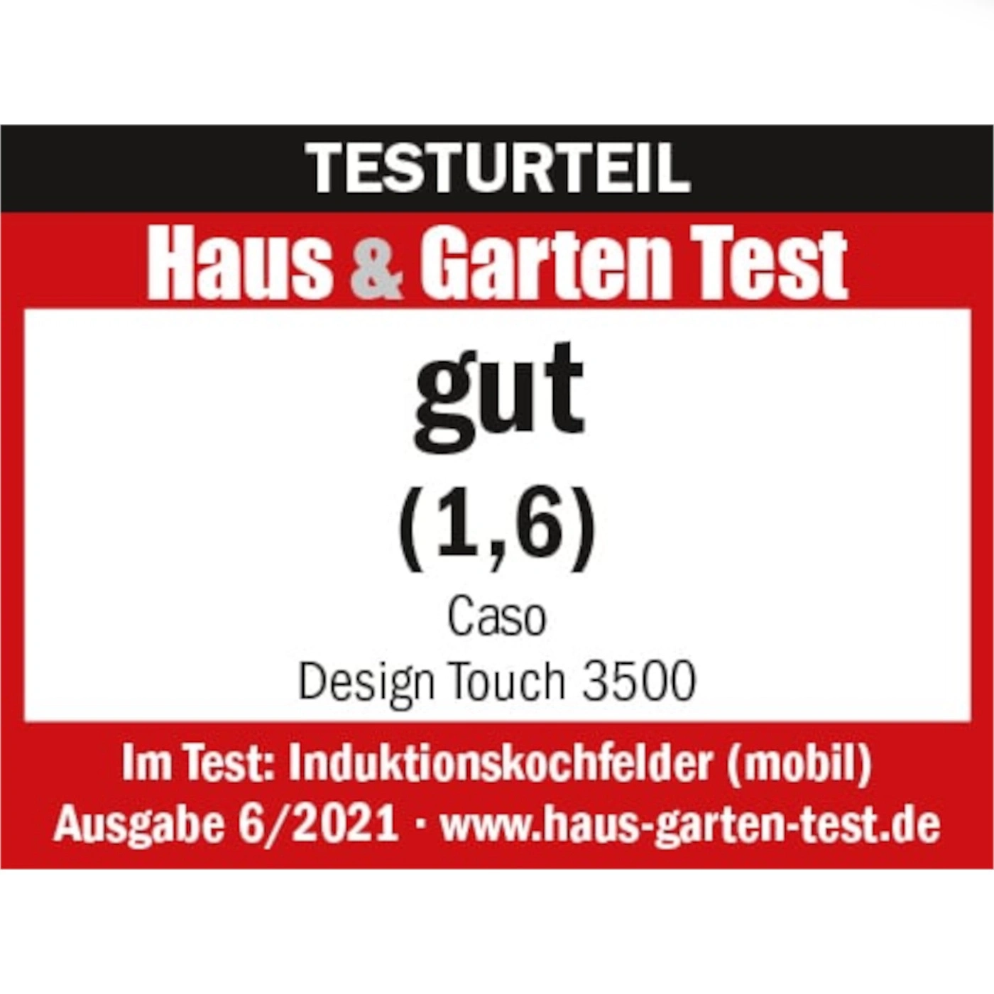 Test result Haus & Garten Test good (1.6) Caso Design Touch 3500 induction cooktops