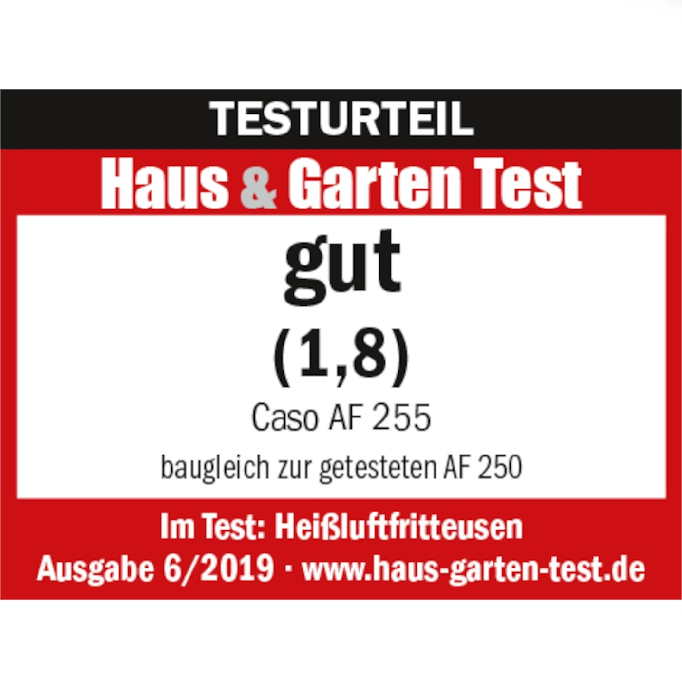 Test result Haus & Garten Test good (1.8) Caso AF 255 air fryers