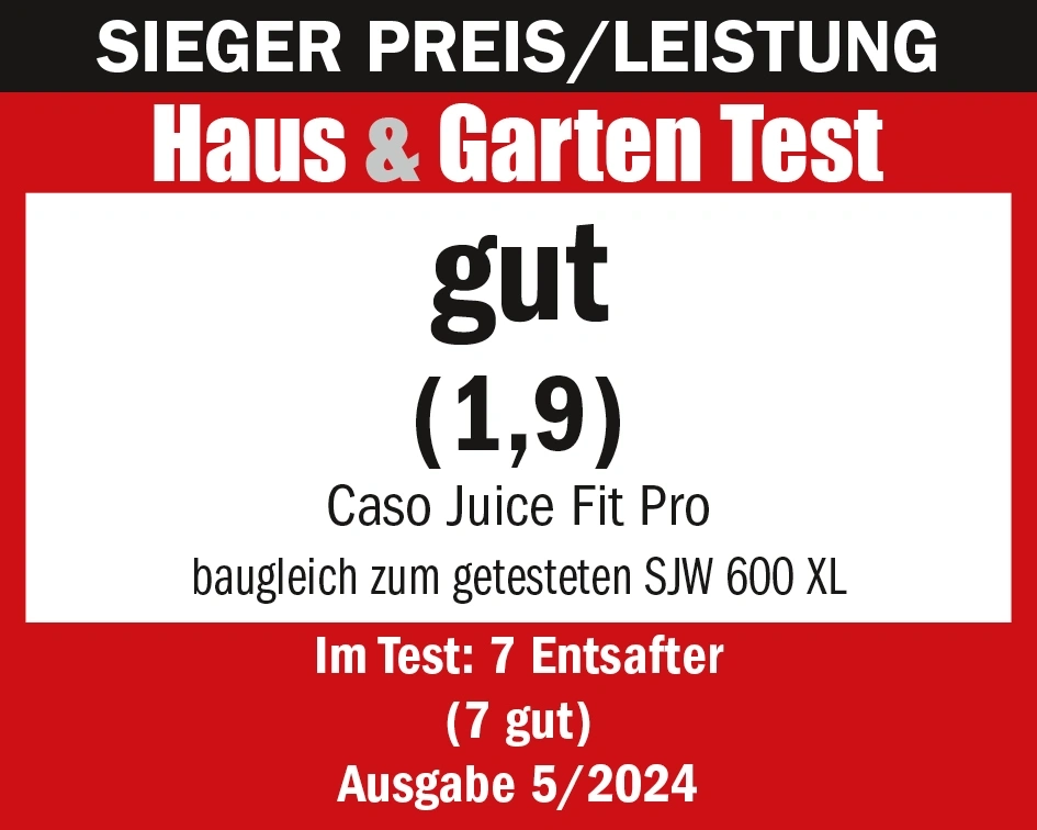 Haus & Garten Test, good (1.9), Caso Juice Fit Pro, Issue 5/2024