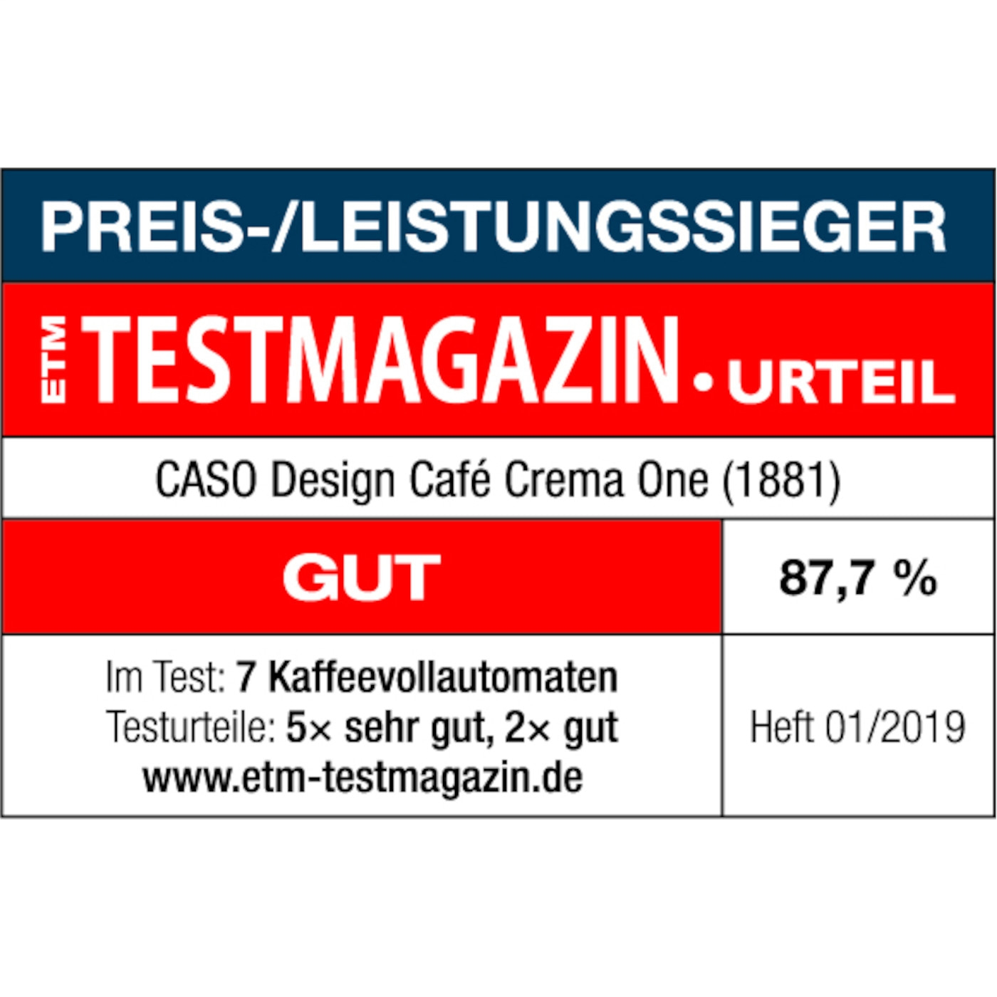 CASO Café Crema One - Kaffeevollautomat