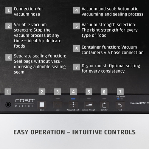 GourmetVAC 280 Design vacuum system
