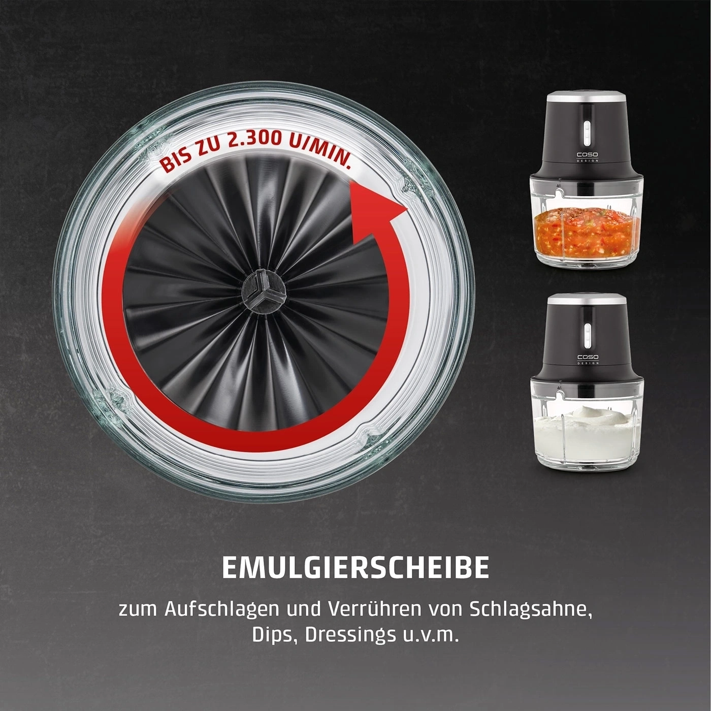 Emulgierscheibe für Küchenmaschine mit bis zu 2.300 U/min