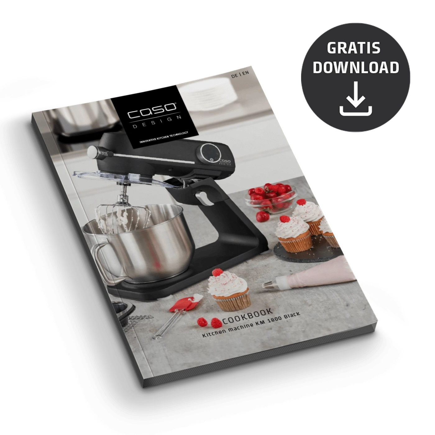 Kochbuch mit Küchenmaschine, Gratis Download, Caso Design, KM 1800 Black