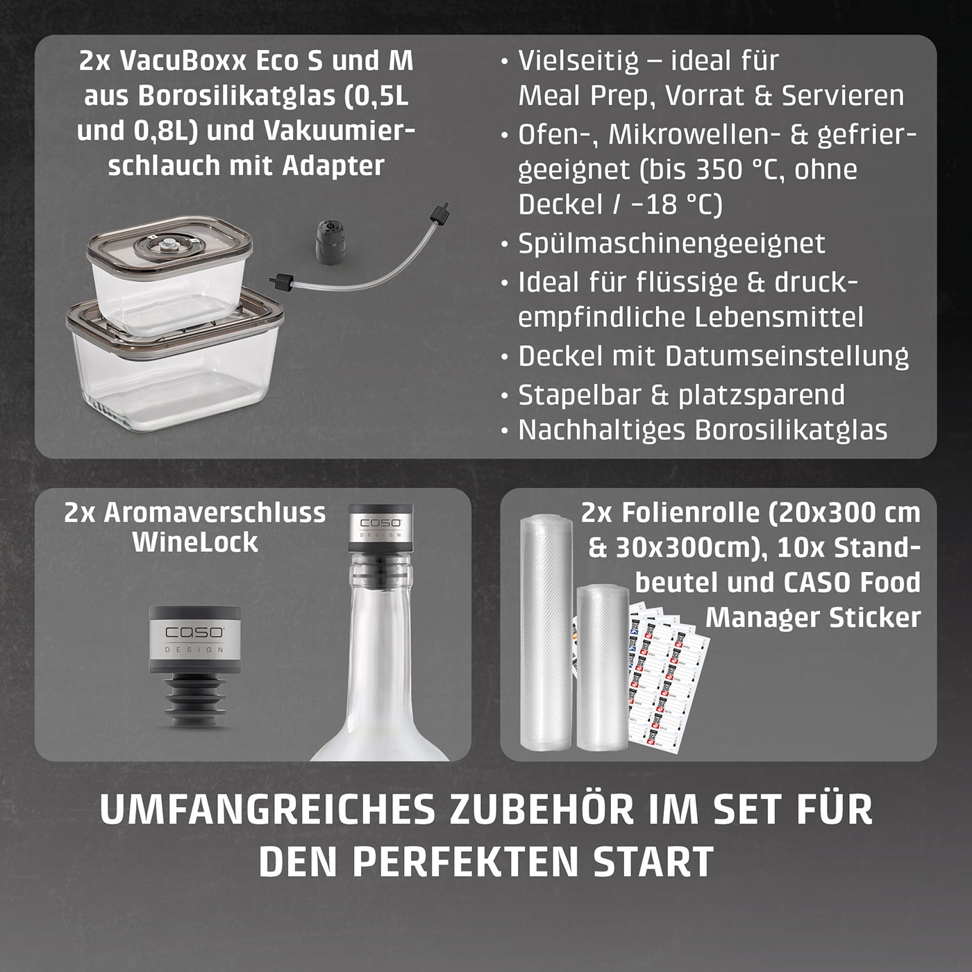 VRH 800 advanced Pro Vakuumiergerät mit extra Zubehör