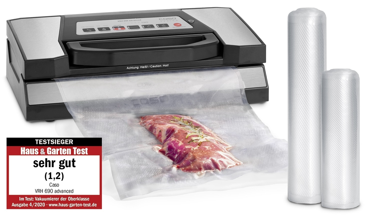 Vacuum sealer with meat and test award, rated very good.