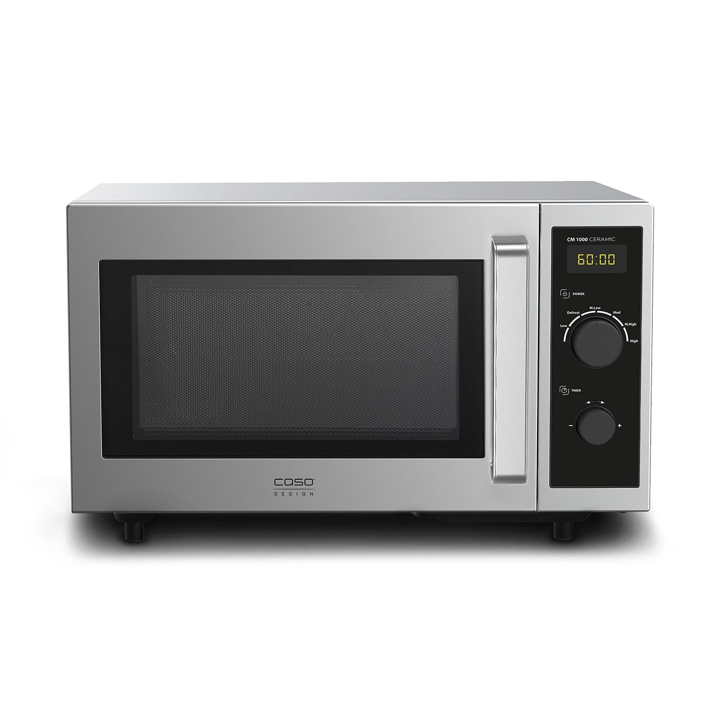 Microwave, stainless steel, Caso Design, CM 1000 Ceramic, 60:00, control panel