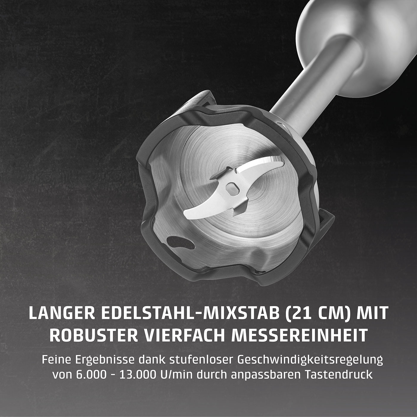 Click & Mash Kabelloses 4in1 Stabmixer-Set