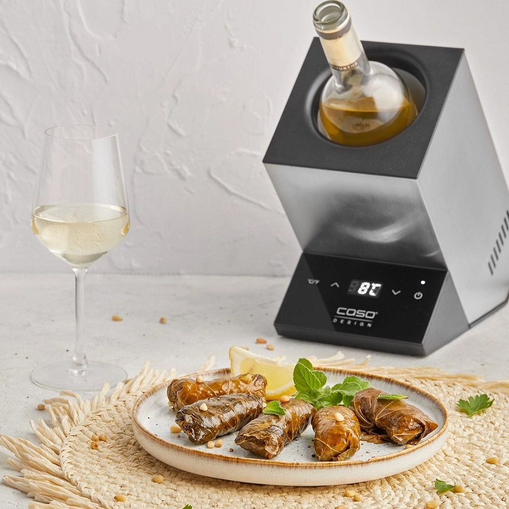 Wein, Dolma, Wein-Kühler, Glas, Zitrone, Minze, Tischdecke, Essen, Küche, Design