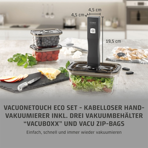 Vacu OneTouch Eco-Set Handvakuumierer inkl. Zubehör