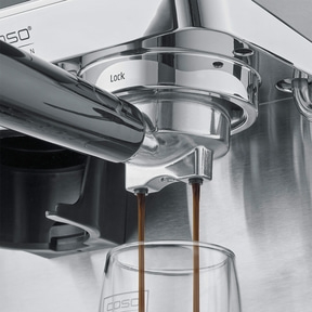 EspressoGourmet & Grind Design Siebträgermaschine mit Mahlwerk