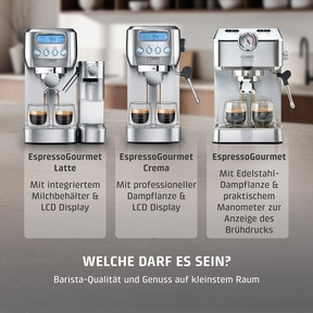 EspressoGourmet Latte Design Siebträgermaschine