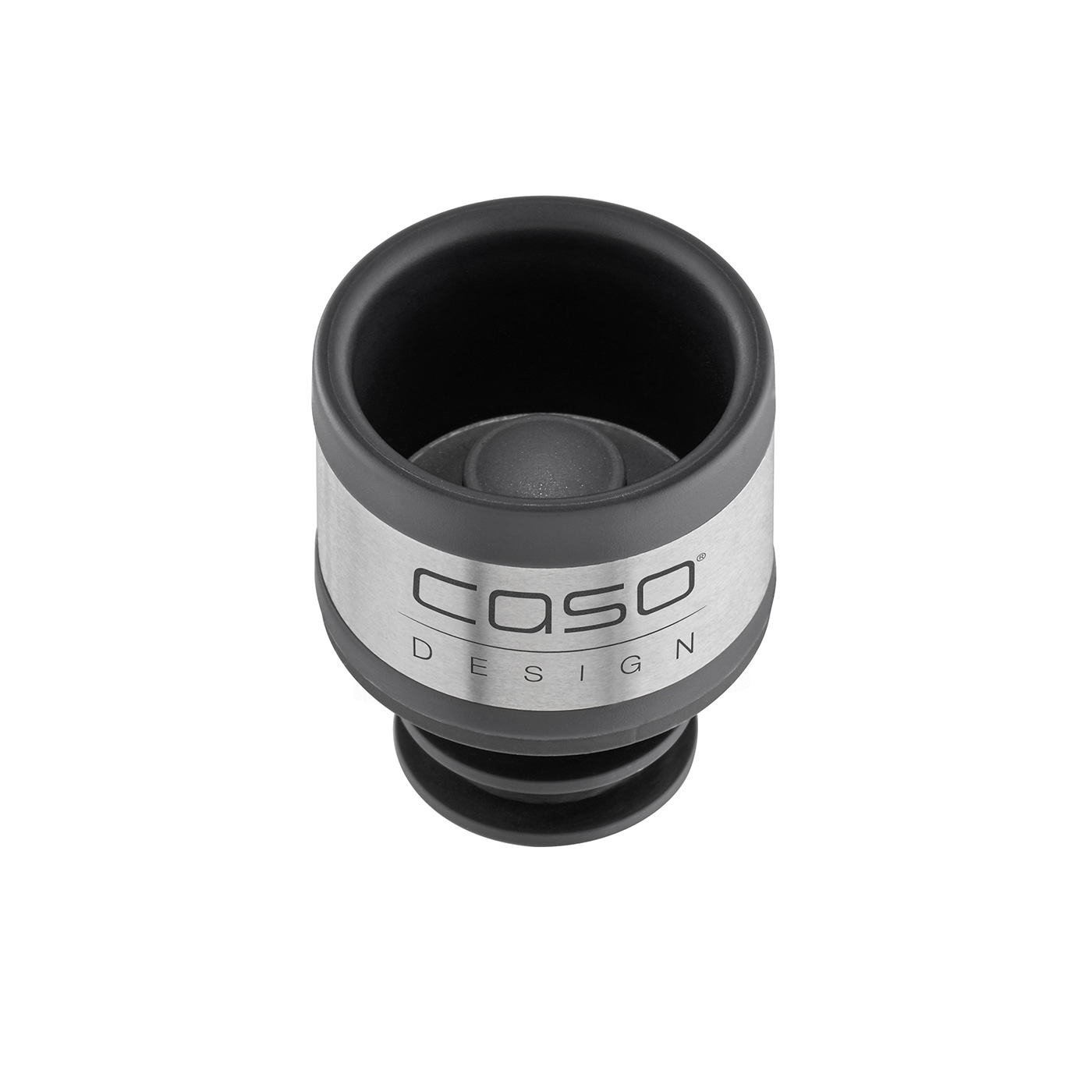 Caso Design wine stopper, stainless steel, black, bottle stopper, design