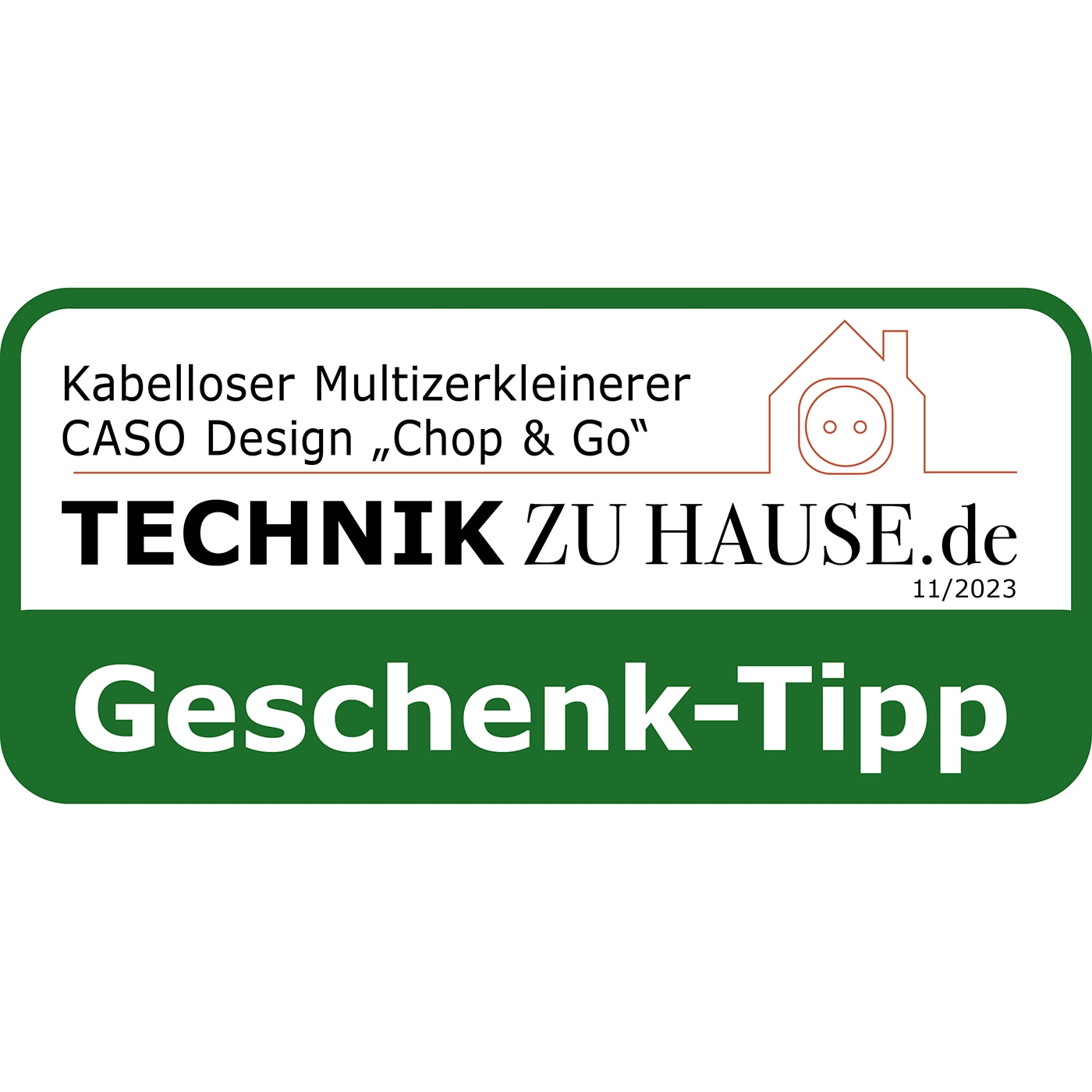 Wireless food processor, gift tip, Technik zu Hause, Caso Design Chop & Go, November 2023